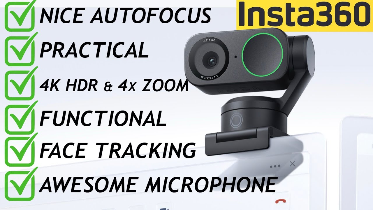 Insta 360 Link 2-BEST WebCamera with Autofocus,Face Tracking&Noise Cancelling Microphone  #insta360