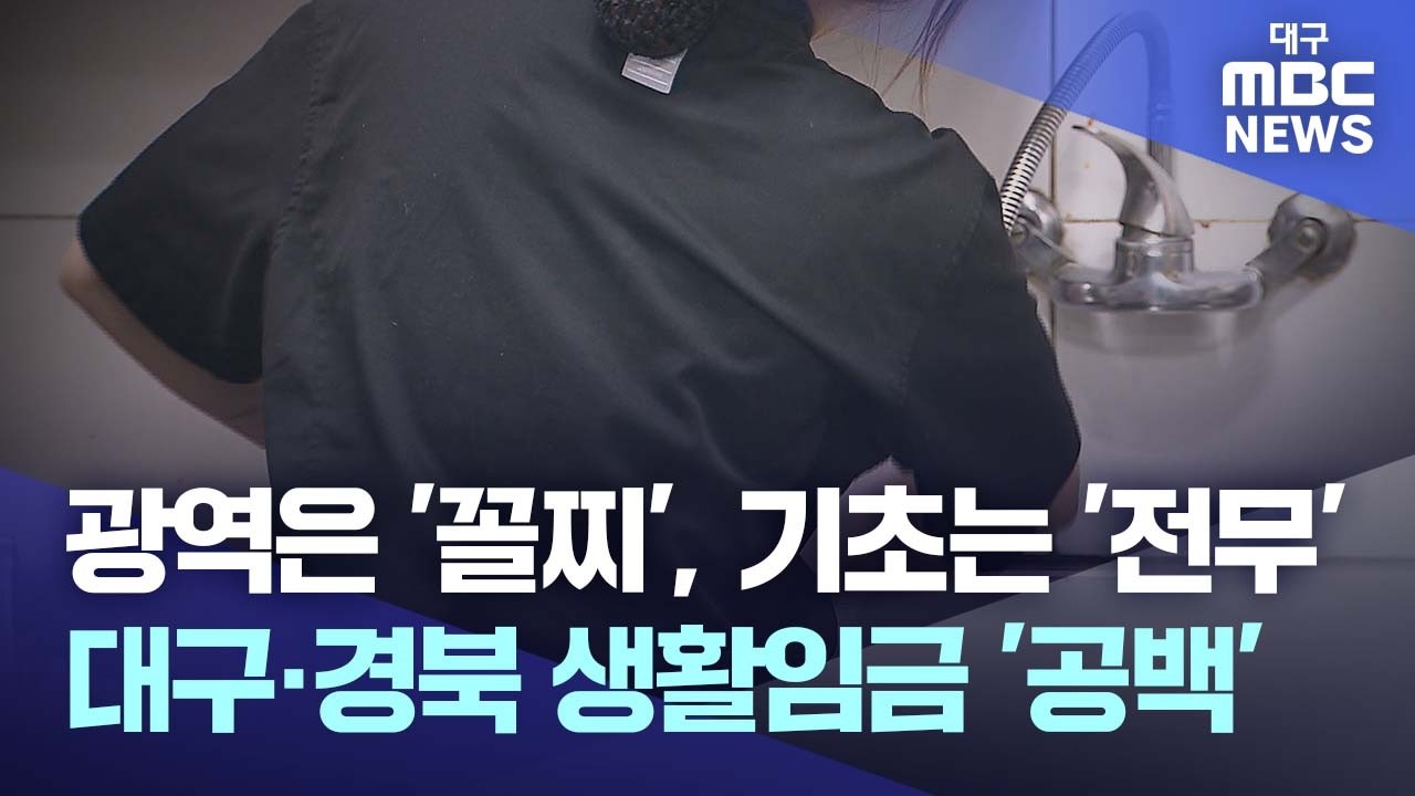 광역은 꼴찌, 기초는 전무... 생활임금 공백 | 대구MBC뉴스
