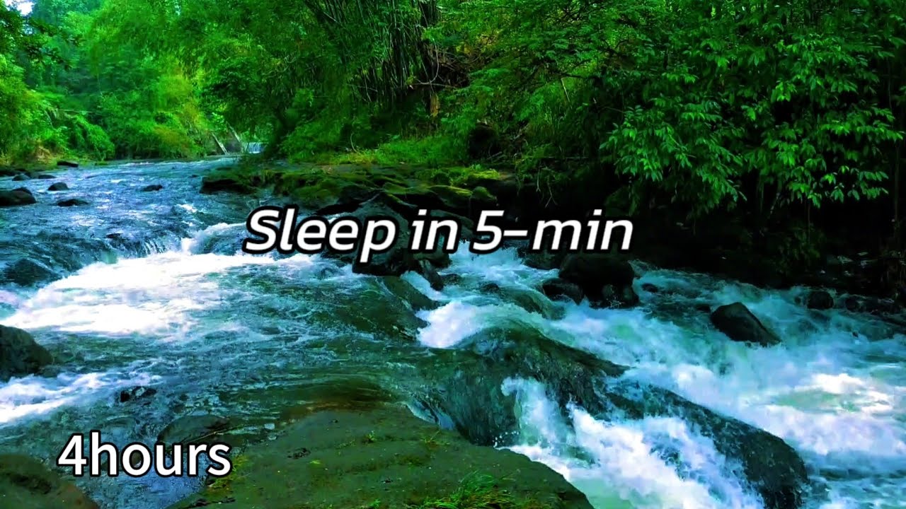 4 Hours Rushing River ASMR: Pure Nature Sounds for Deep Sleep & Anxiety Relief