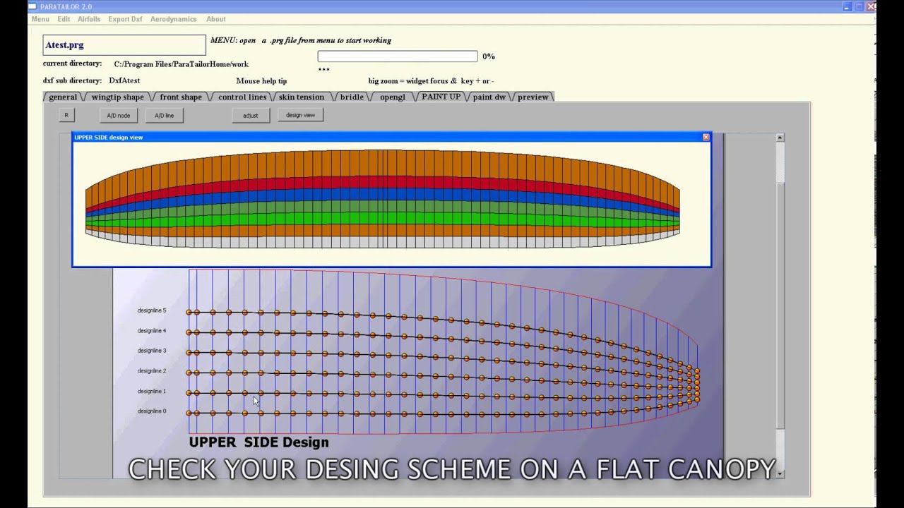 PARATAILOR 2.0 - Paraglider design software (link on v9.0 below)