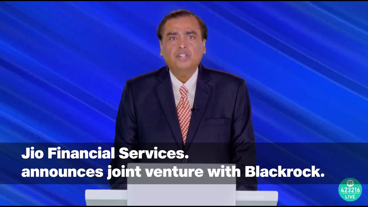 Shri Mukesh Ambani announces a Joint Venture with&nbsp;BlackRock