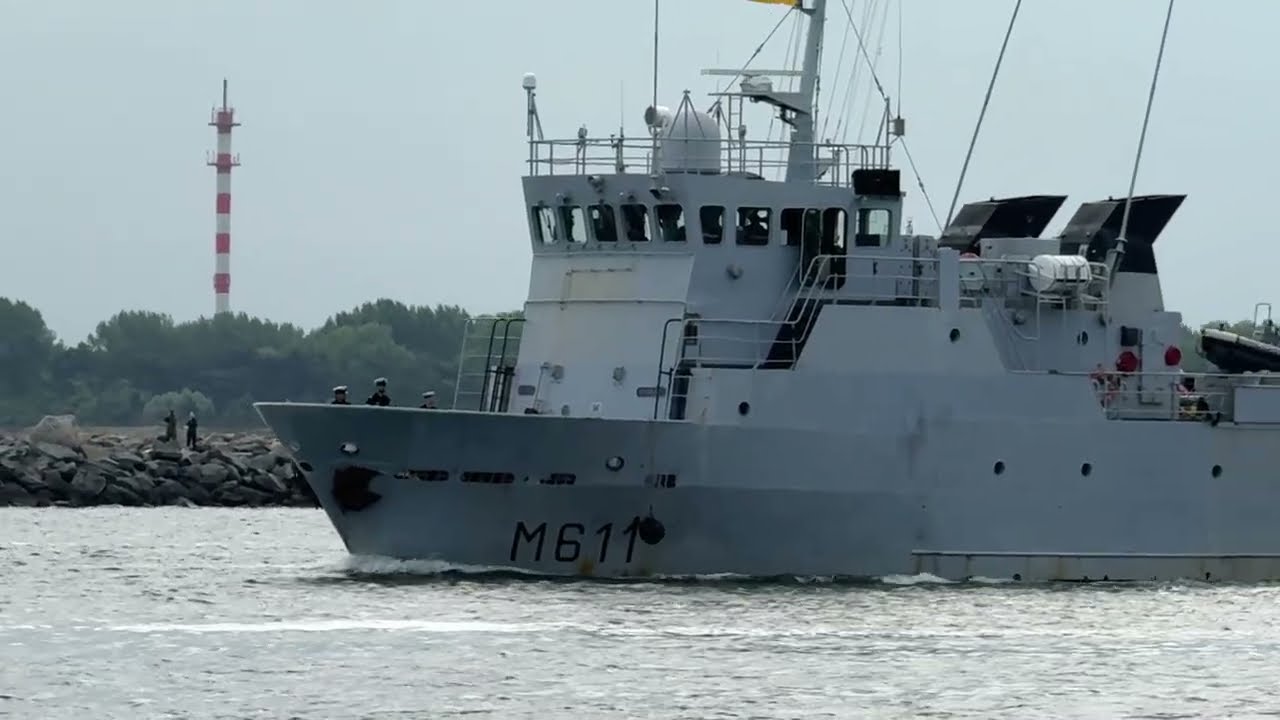 #BALTOPS 2025: Minensuchboot VULCAIN (M 611) verl&auml;sst Rostock am 5.6.2025 zum Ostseeman&ouml;ver
