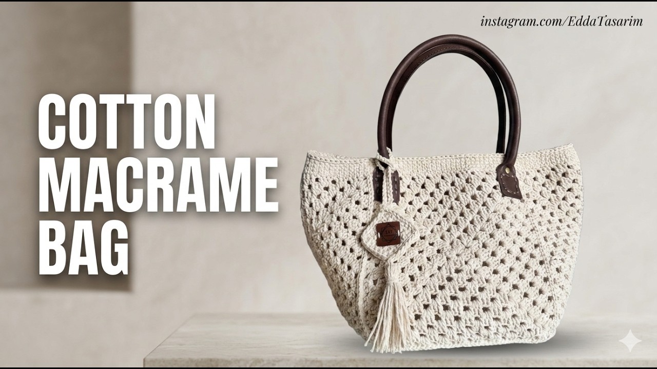 Easy Macrame Bag for Beginners | Step-by-Step Cotton Cord Handbag