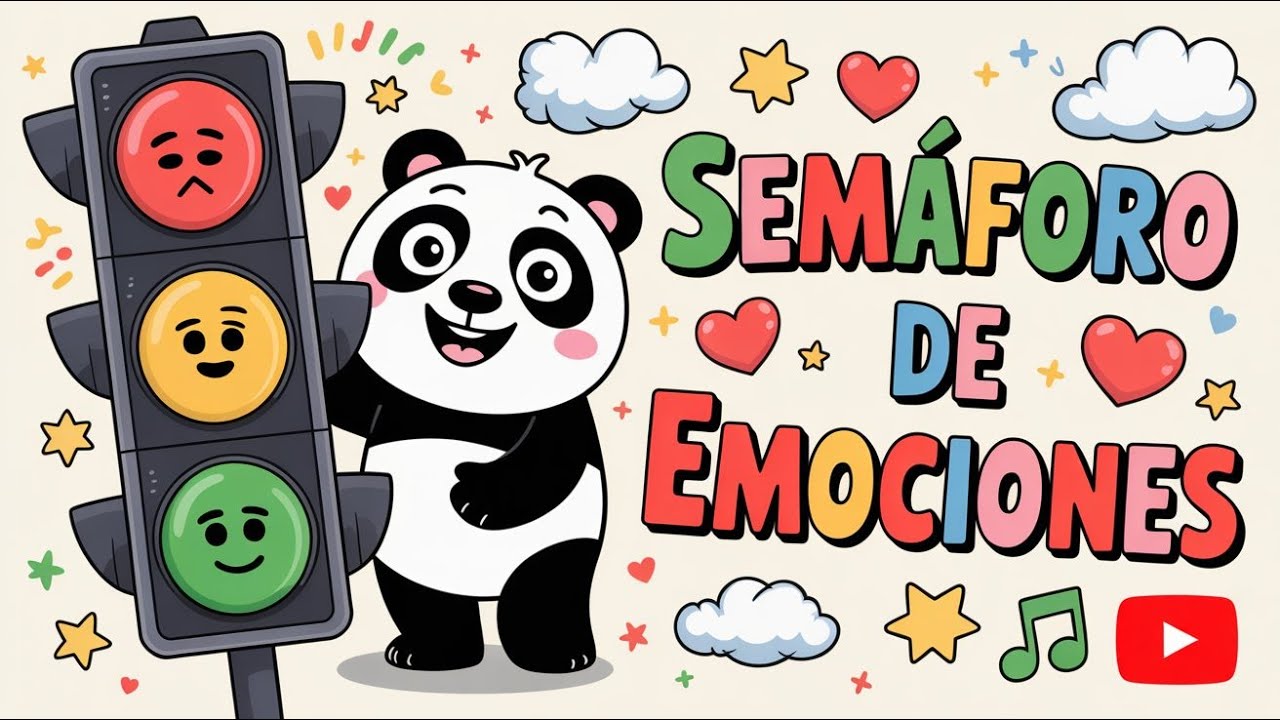 🚦 Canción Infantil  Semáforo de las Emociones 😄😔😡 | Aprende y Diviértete
