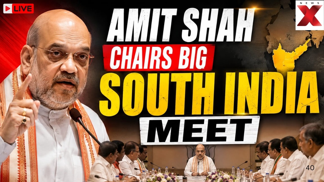 LIVE: Amit Shah Chairs 31st Southern Zonal Council Meet in Tamil Nadu | CM Vijay | Revanth Reddy