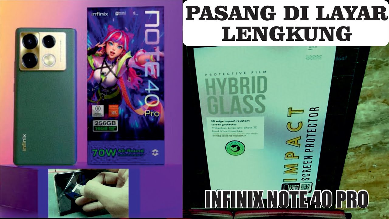 Pasang Screen Protector Hydrogel 3D Curve Infinix Note 40 Pro || Layar Lengkung