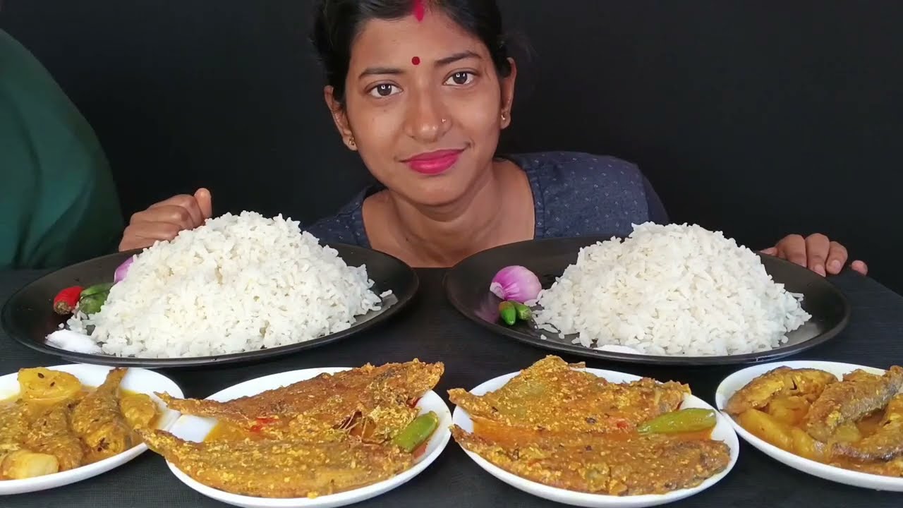 Fish Curry With Rice Eating Challenge || Food Ninja Eating Show 