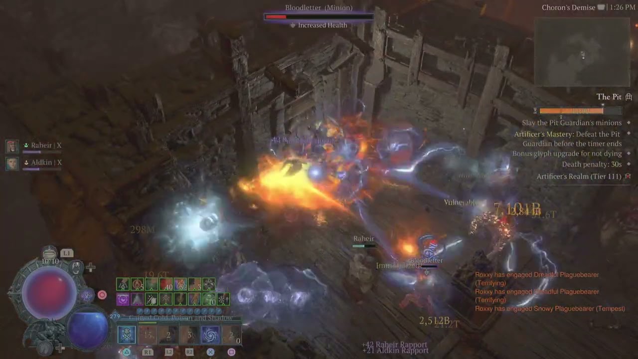 Diablo IV season 8 pit 111 sorc lightning spear