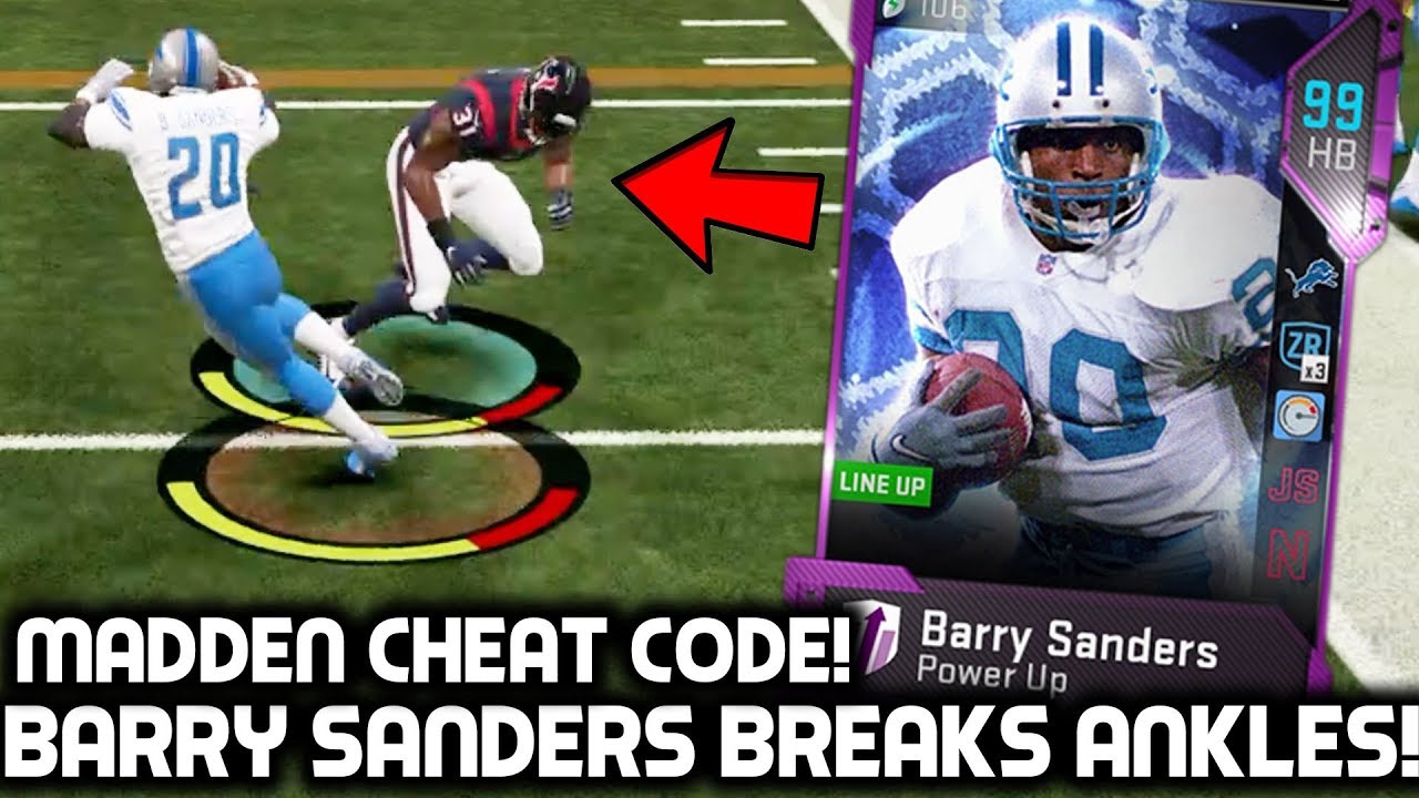 BARRY SANDERS BREAKS PLAYER'S ANKLES! HE'S A CHEAT CODE! Madden 19 Ultimate Team