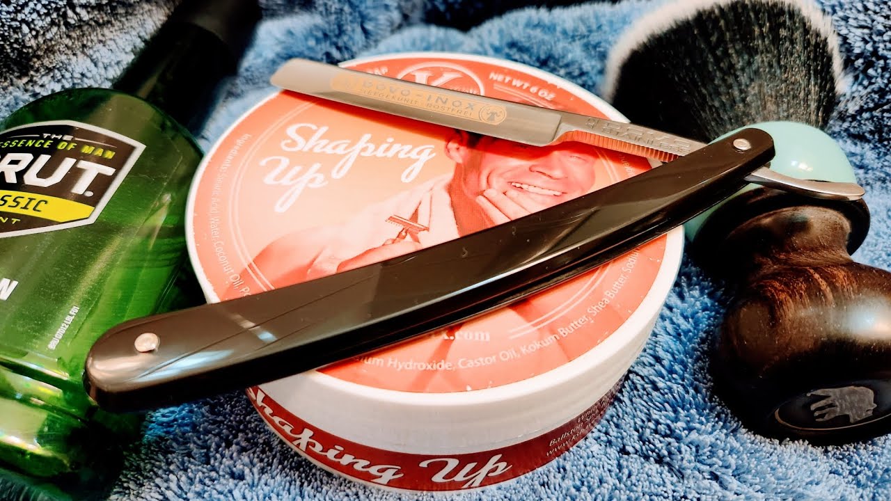 DOVO Inox Straight Razor 3/8” Black Handle ~ Shaping Up from K Shave Worx