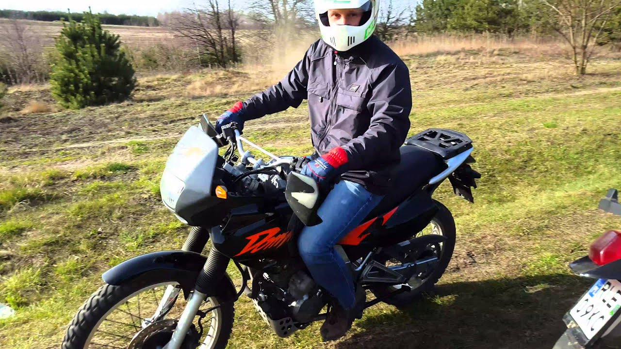 Honda Dominator NX650 podjazdy testowe