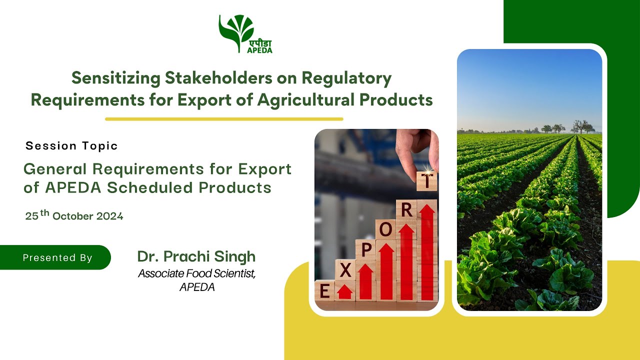 General Requirements for Export of APEDA Schedule Products