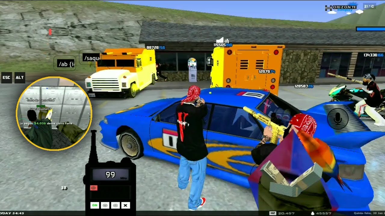 ROUBEI TODOS OS CARRO FORTE E DEI FUGA NA VIATURA HORIZONTE RP