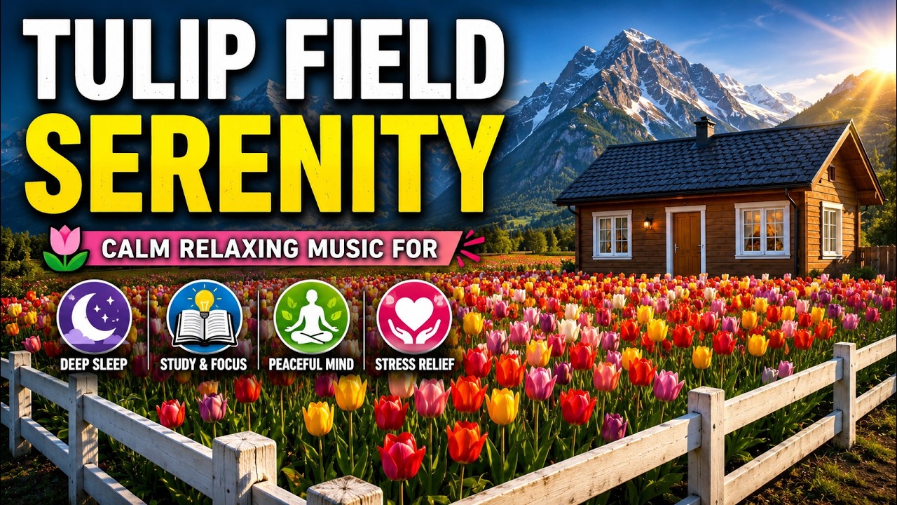 Tulip Field Serenity 🌷 Calm Relaxing Music for Deep Sleep & Peaceful Mind