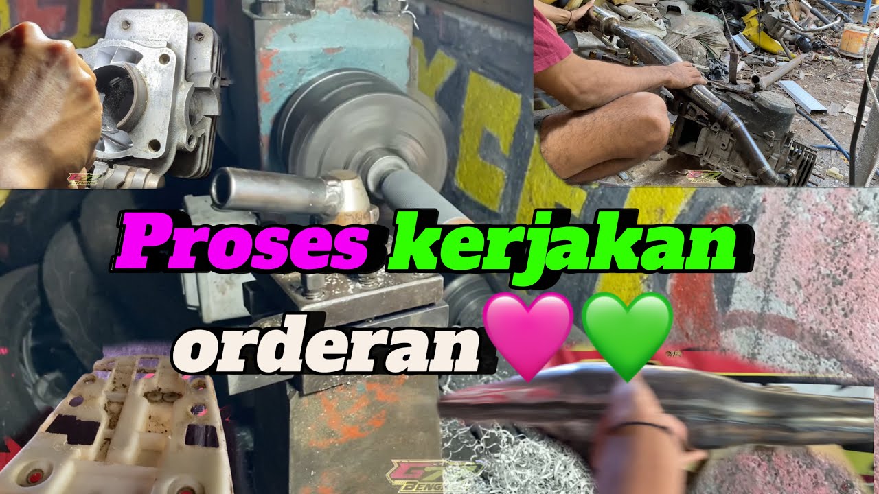 AKTIVITAS CREW BENGKEL KERJAKAN ORDERAN SPAREPART BALAP