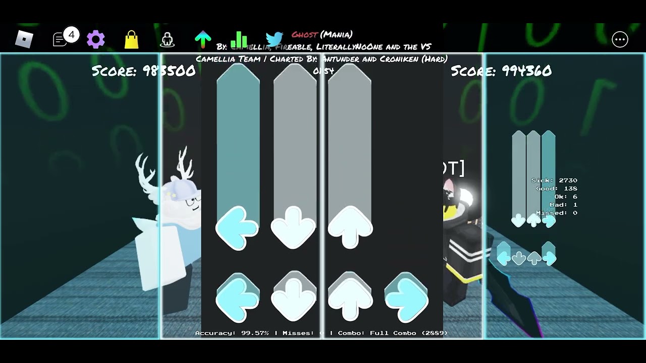 Left Side Ghost (Mania) FC 99.62% Funky Friday Mobile
