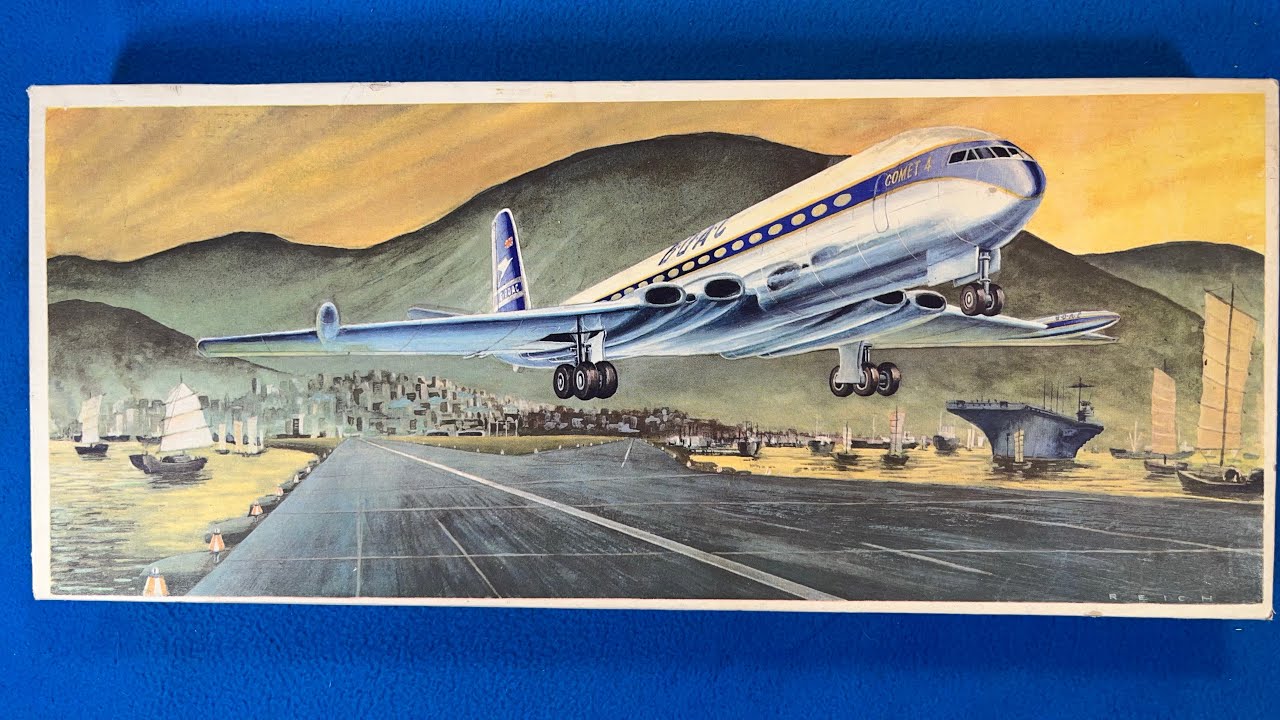 Обзор набора для сборки винтажной модели самолёта VEB Plasticart 1973 de Havilland Comet 4. Распа...