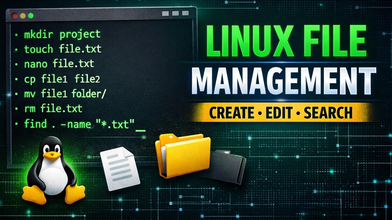 День 4 - Управление файлами и каталогами в Linux | Создание, редактирование, поиск и управление ф...