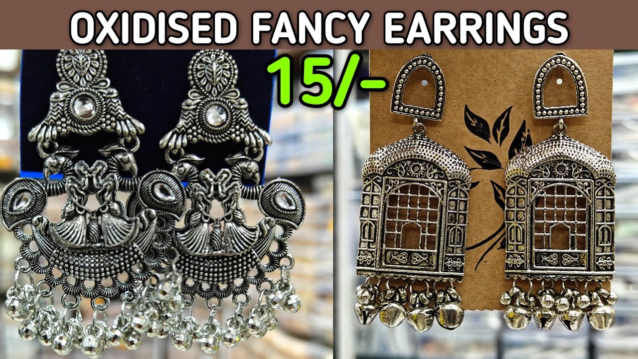 Fancy Oxidised Earrings Wholesale Market Mumbai | Bhuleshwar Market 