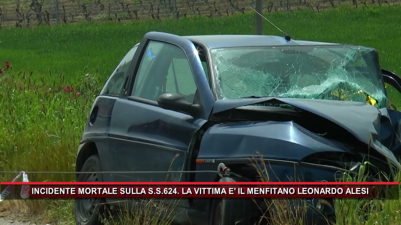 INCIDENTE MORTALE SULLA S S 624  LA VITTIMA E' IL MENFITANO LEONARDO ALESI