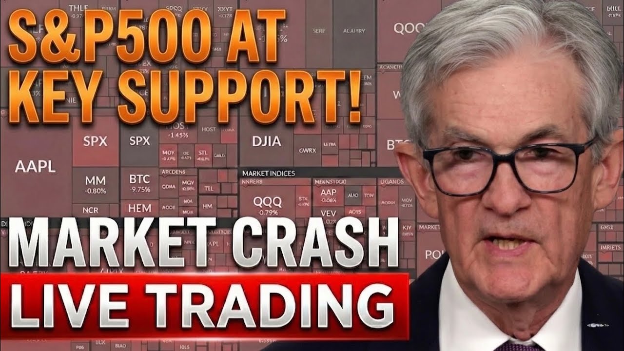 Critical Support Level for S&P500! Oil Rallies, Stocks Crash | Live Trading
