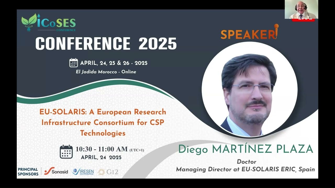 Dr. Diego Martínez Plaza – EU-SOLARIS & CSP Research Infrastructure in Europe | ICOSES 2025 Keynote