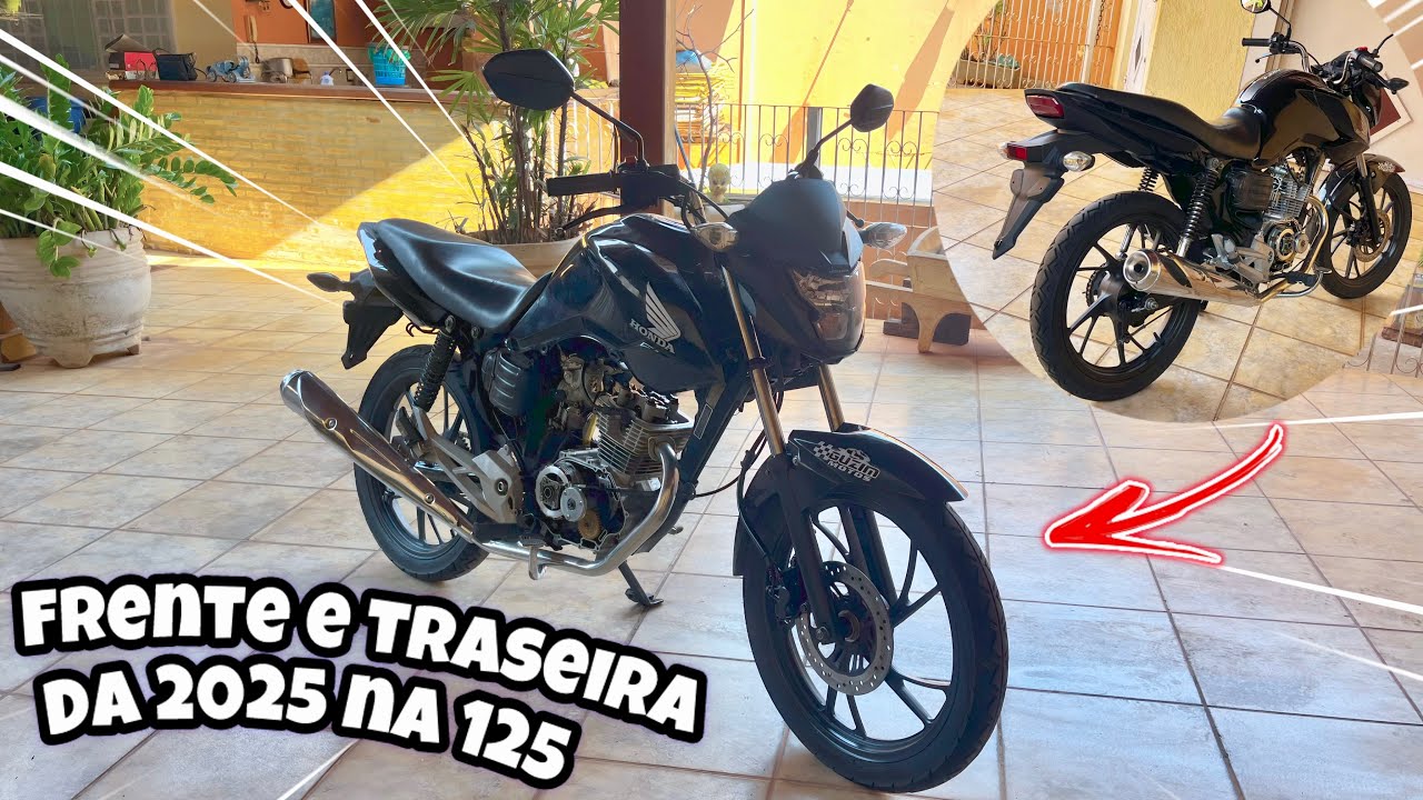 TRASEIRA E FRENTE DA 160 2025 NA CG 125 