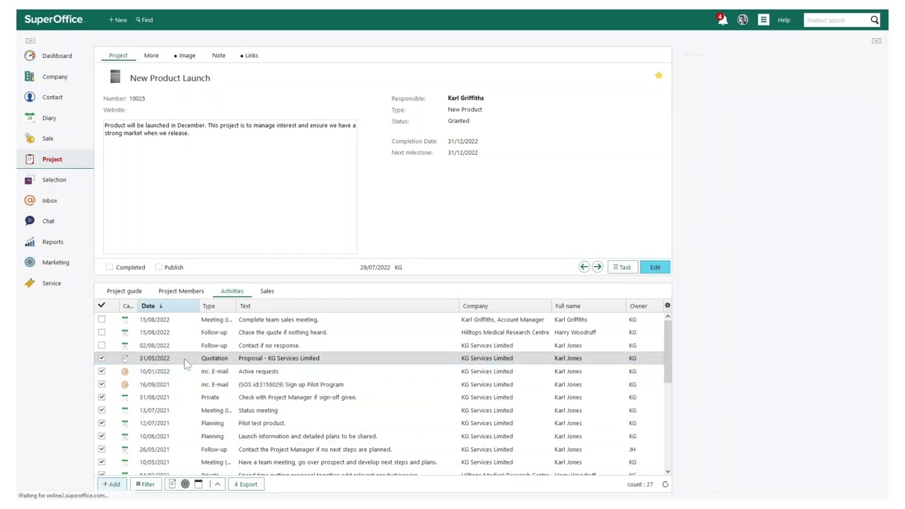 Projects in SuperOffice - My Favourite Feature
