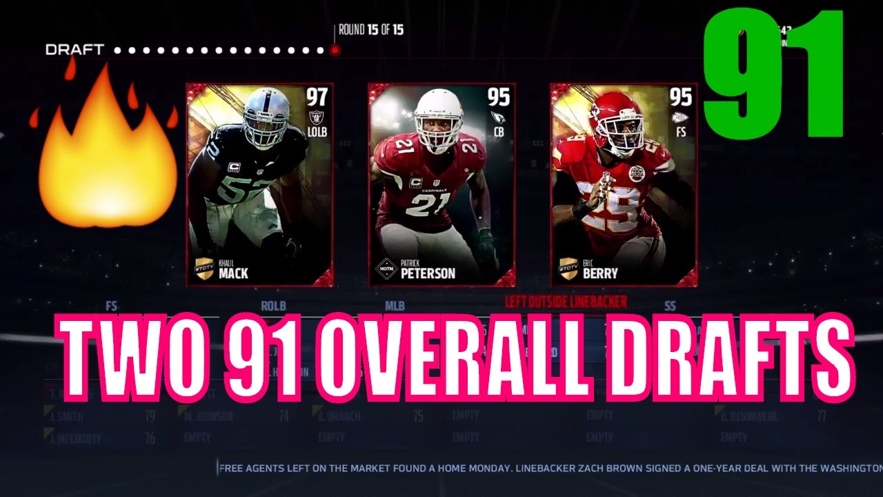 TWO 91 OVERALL DRAFTS IN A ROW! DRAFT CHAMPIONS GLITCH! MADDEN 17  DRAFT CHAMPIONS