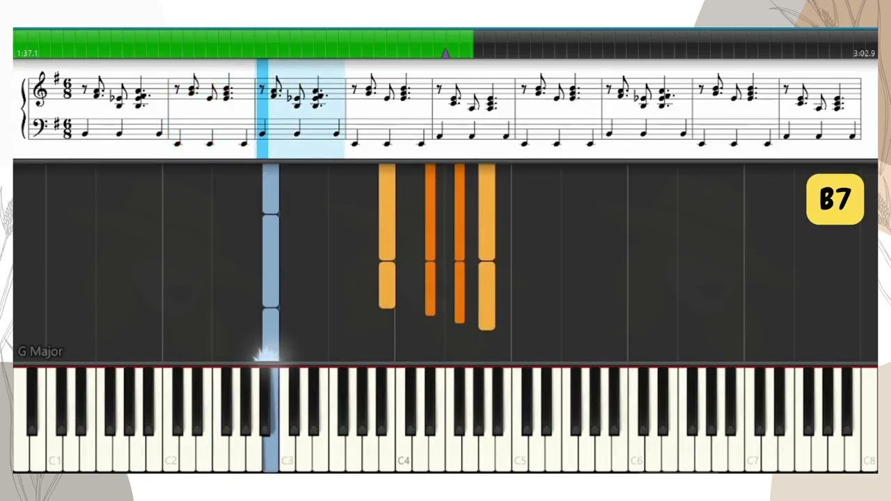 Luna Tucumana- Tonalidad Em (relativa Sol mayor )- Piano Base 1 Acordes 
