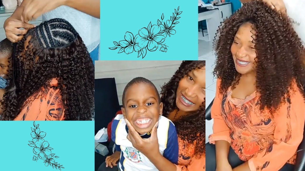 Hoje com Ele 😍 no Salão Entrelace de Cabelo Cacheado