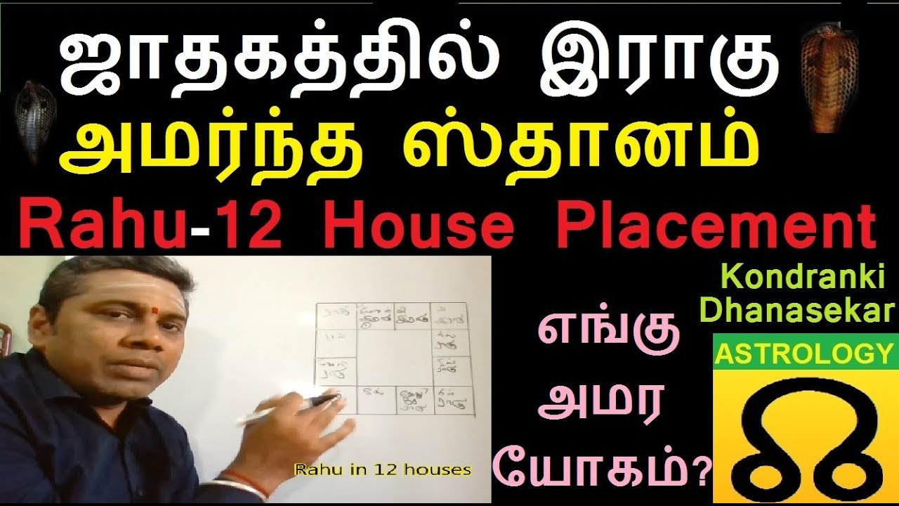 ஜாதகத்தில் ராகு அமர்ந்த ஸ்தானம்/Effects of Rahu in 12 Houses