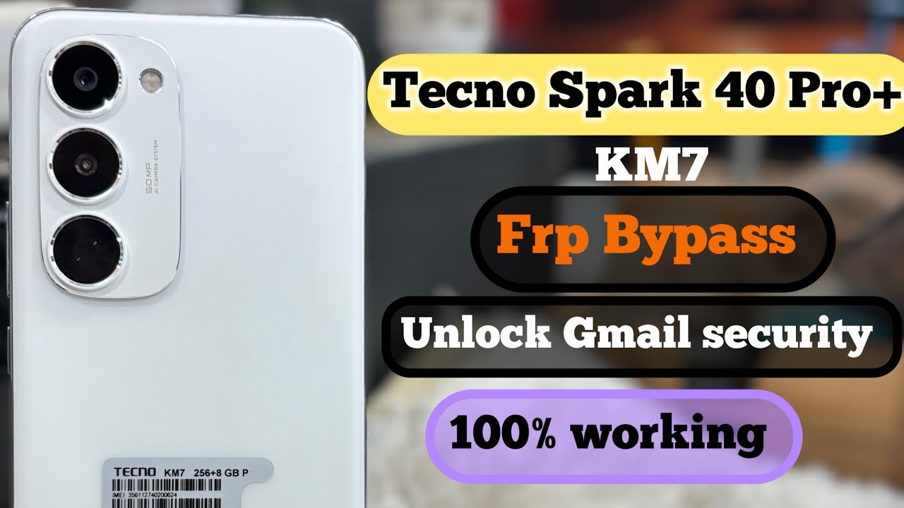 Обход FRP на Tecno Spark 40 Pro+ plus. Разблокировка безопасности Google с помощью KM7. Метод обн...