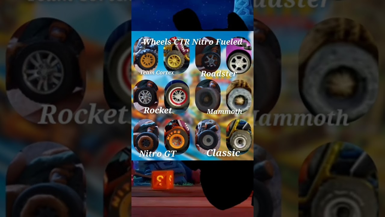 ruedas de CTR Nitro Fueled de los karts #crashteamracingnitrofueled #crashbandicoot #ctrnitrofueled