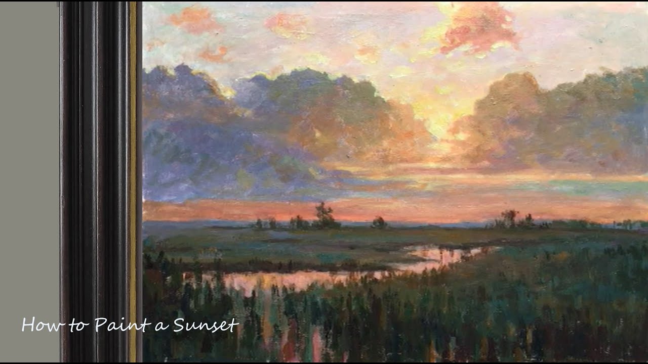 How to Paint a Sunset | Easy Acrylic Painting|  |  Sunset Scene