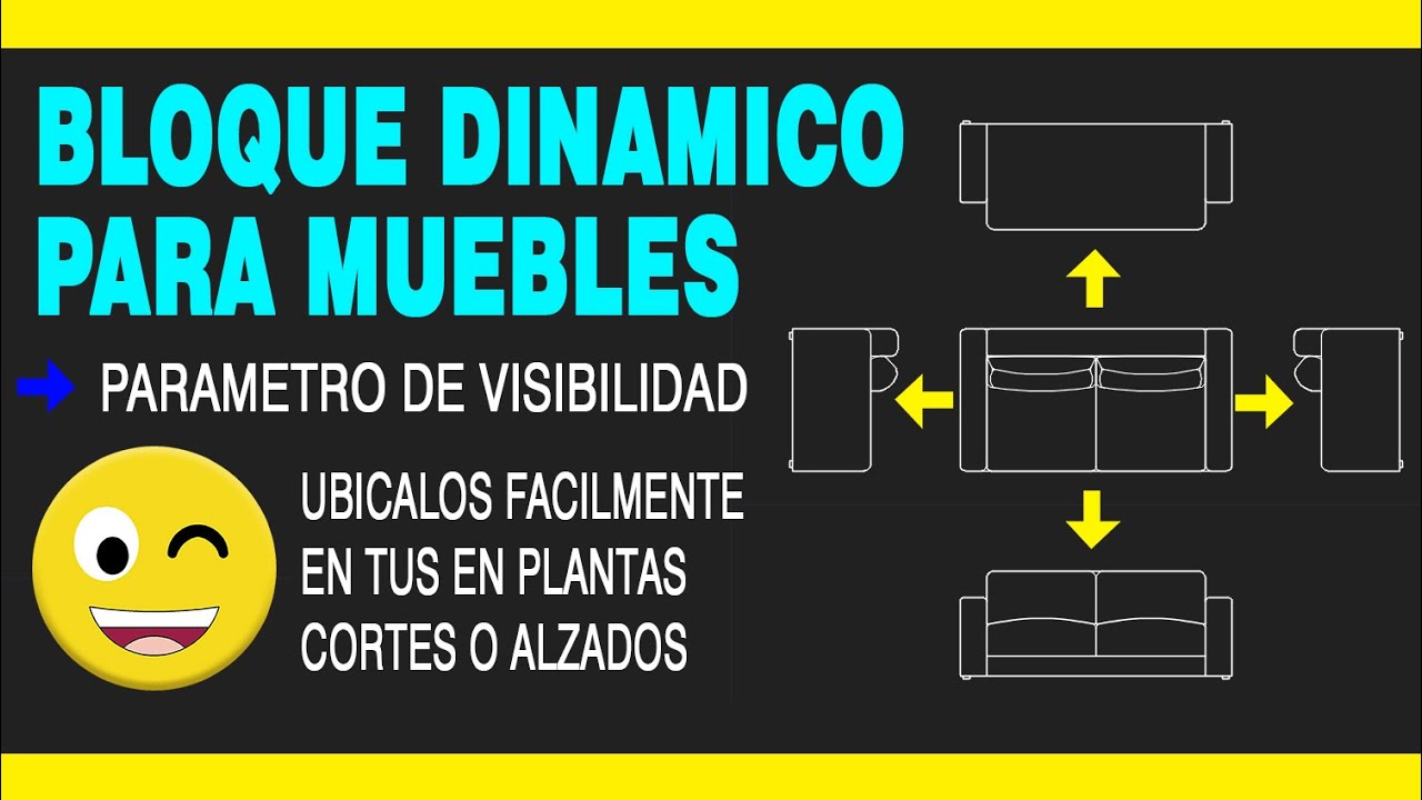 🔴 BLOQUE DINÁMICO PARA MUEBLES EN AUTOCAD | parámetro de visibilidad