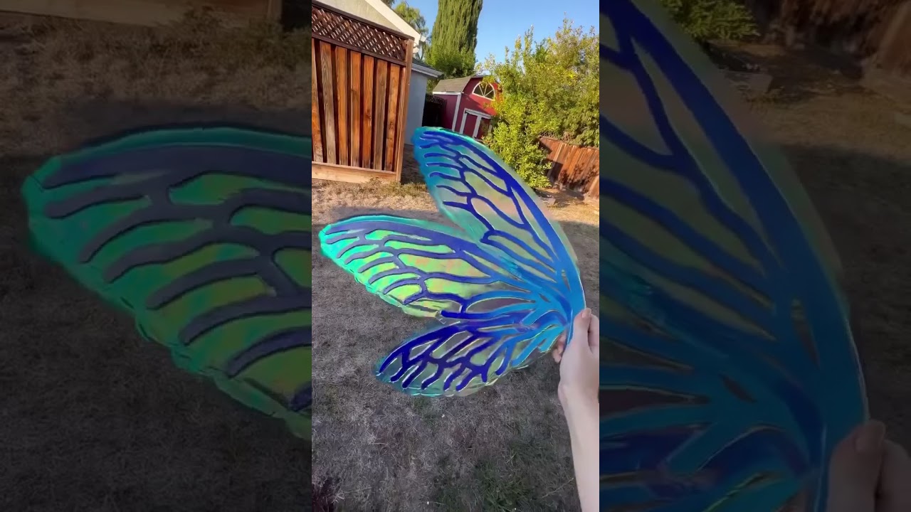 Quick tutorial on how to make flapping fairy wings. #fairywings #fairies #cosplay #cosplayer #diy