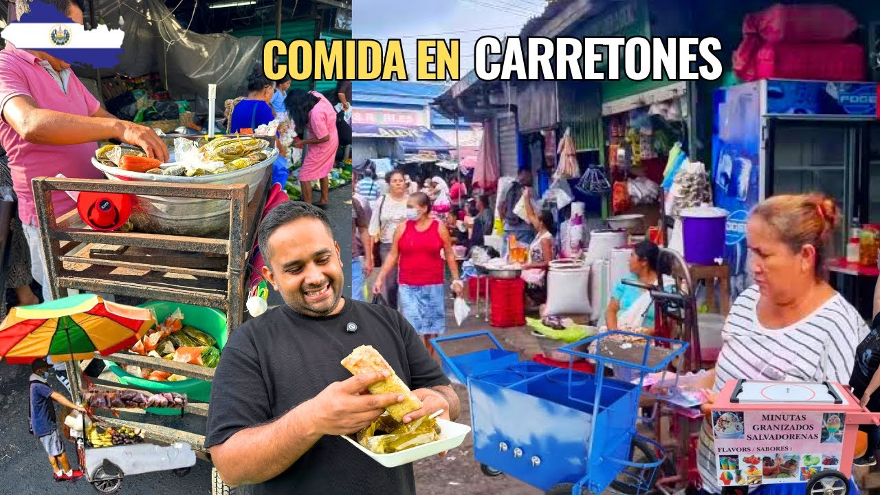 LOS CARRETONES DEL SABOR DEL MERCADO CENTRAL DE SAN SALVADOR / así se gana la vida en el Mercado 