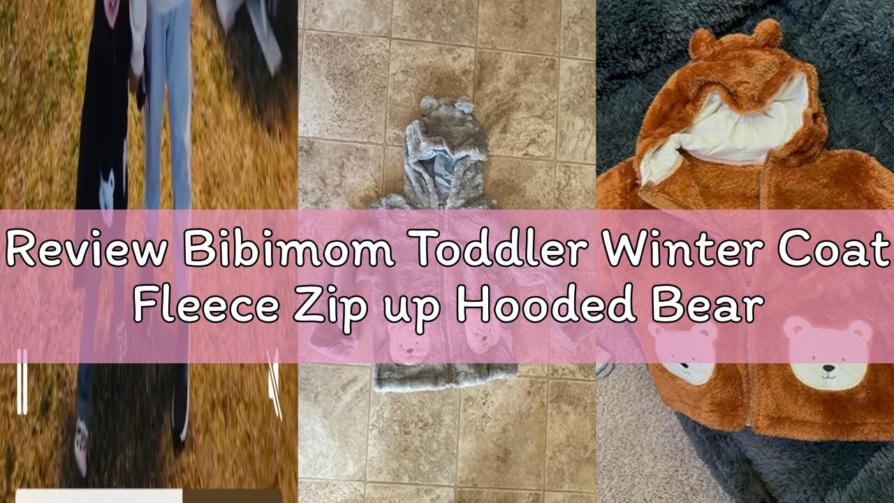 Review Bibimom Toddler Winter Coat Fleece Zip up Hooded Bear Ears Warm Fuzzy Baby Kids Jacket Outerw