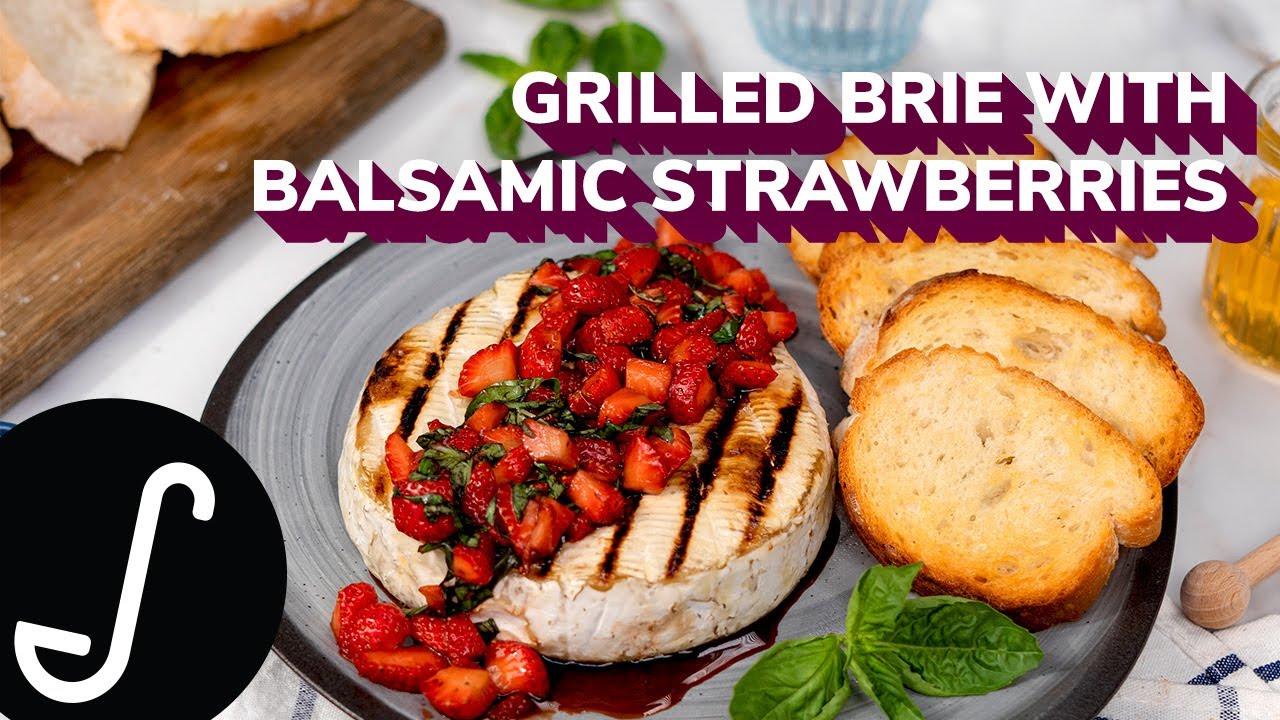 Grilled Brie with Balsamic Strawberries Recipe