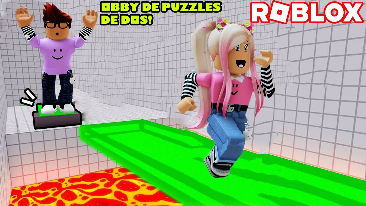 Trabajando En Equipo Gutti Y Yo Para Vencer Este Obby De Puzzles! YEAAA! Teamwork Puzzles