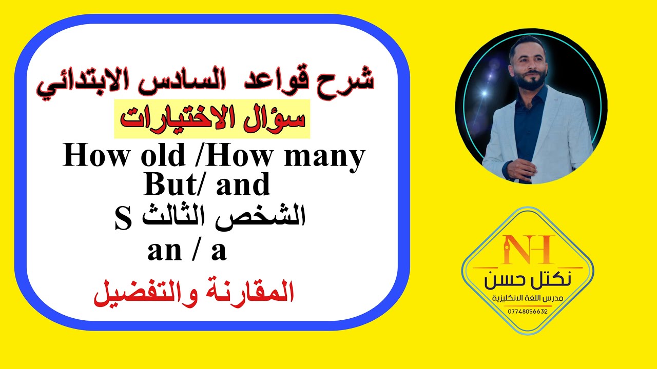 مراجعة مركزة انكليزي سادس ابتدائي 2024 (حلقة اولى)