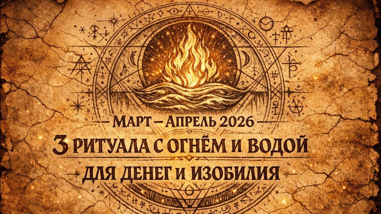 МАРТ – АПРЕЛЬ 2026: 3 ритуала с огнём и водой для притяжения денег и изобилия