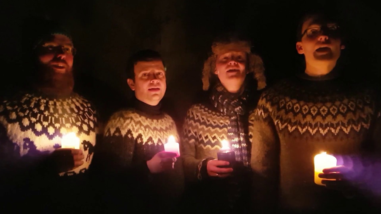 Heyr, himna smiður (Icelandic hymn) in ´Cave of songs´ in Iceland
