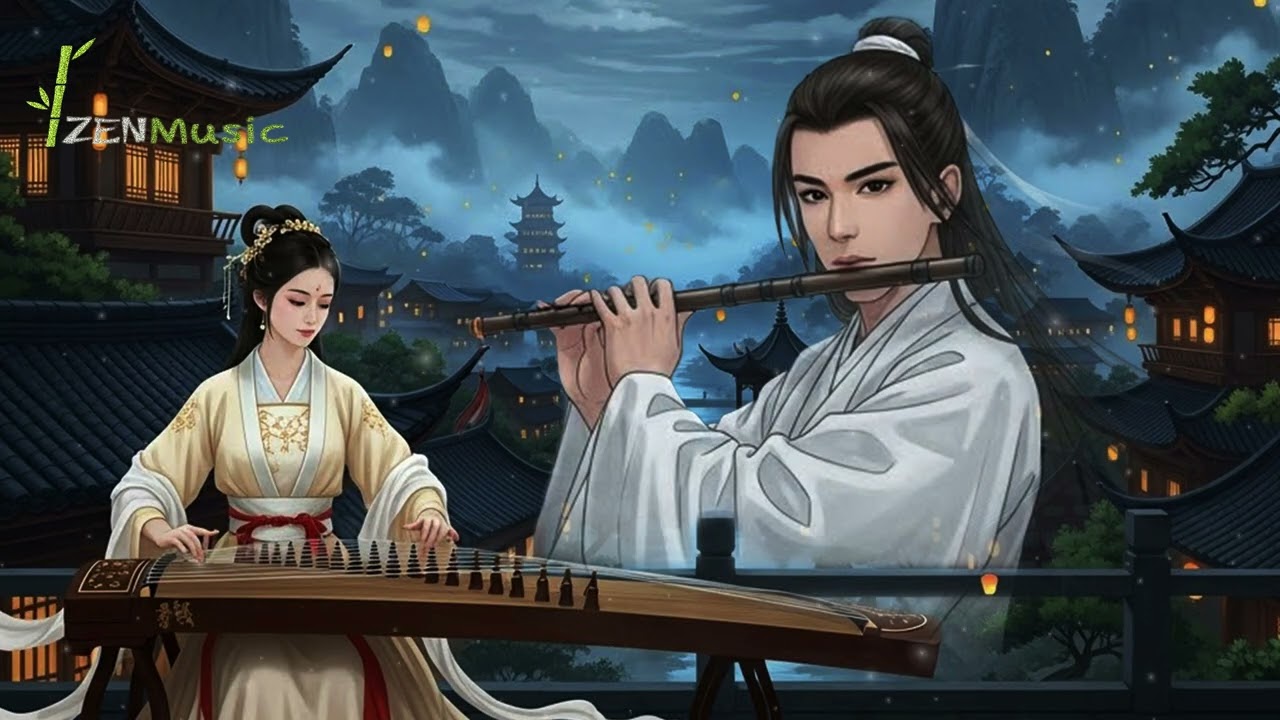 Gentle Chinese Bamboo Flute Music – Background Music for Work, Reading, Calm, Relaxing & Sleep