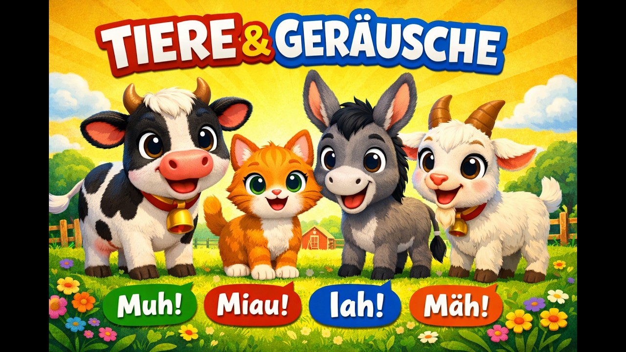 Tiergeräusche lernen für Kinder