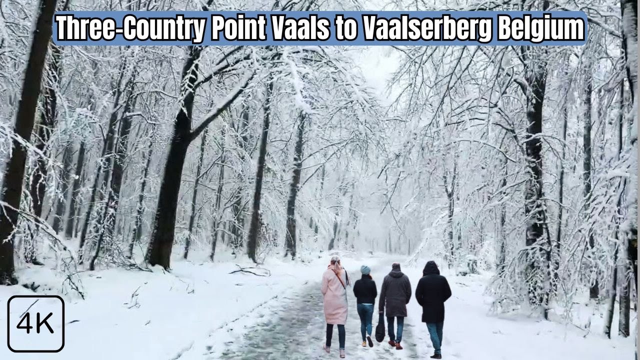 ❄️ Snowy Walk 2025: Three-Country Point Vaals to Vaalserberg Belgium 4k - Part 1 of 2