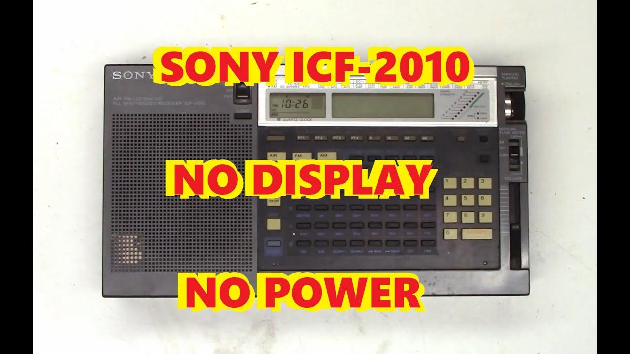 SONY ICF-2010 QUICK REPAIR NO DISASSEMBLY   MEMORY / CPU BATTERY REPLACEMENT