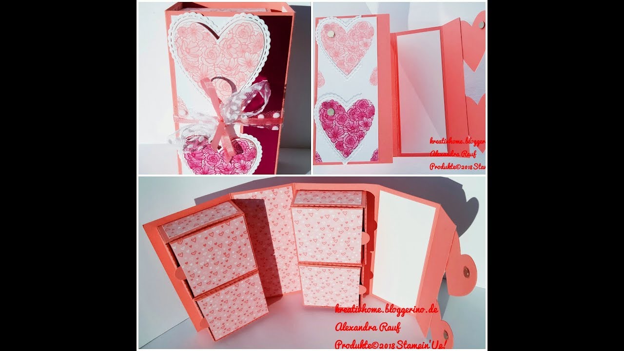 Besondere Verpackung-4er Box " In Liebe"-schöne Geschenkidee mit Stampin`Up!