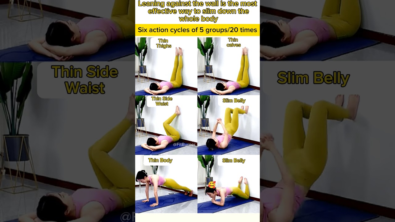 Full Body Weight Loss Wall Pilates Workouts #pilates #weightloss #shorts